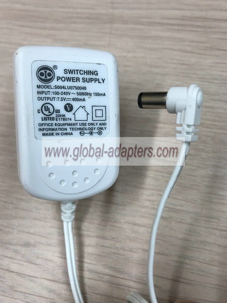 Original ac adapter Charger S004LU0750040 7.5V 400mA Switching Power Supply Original ac adapter Charger S004LU0750040 7.5V 400mA Switching Power Supply